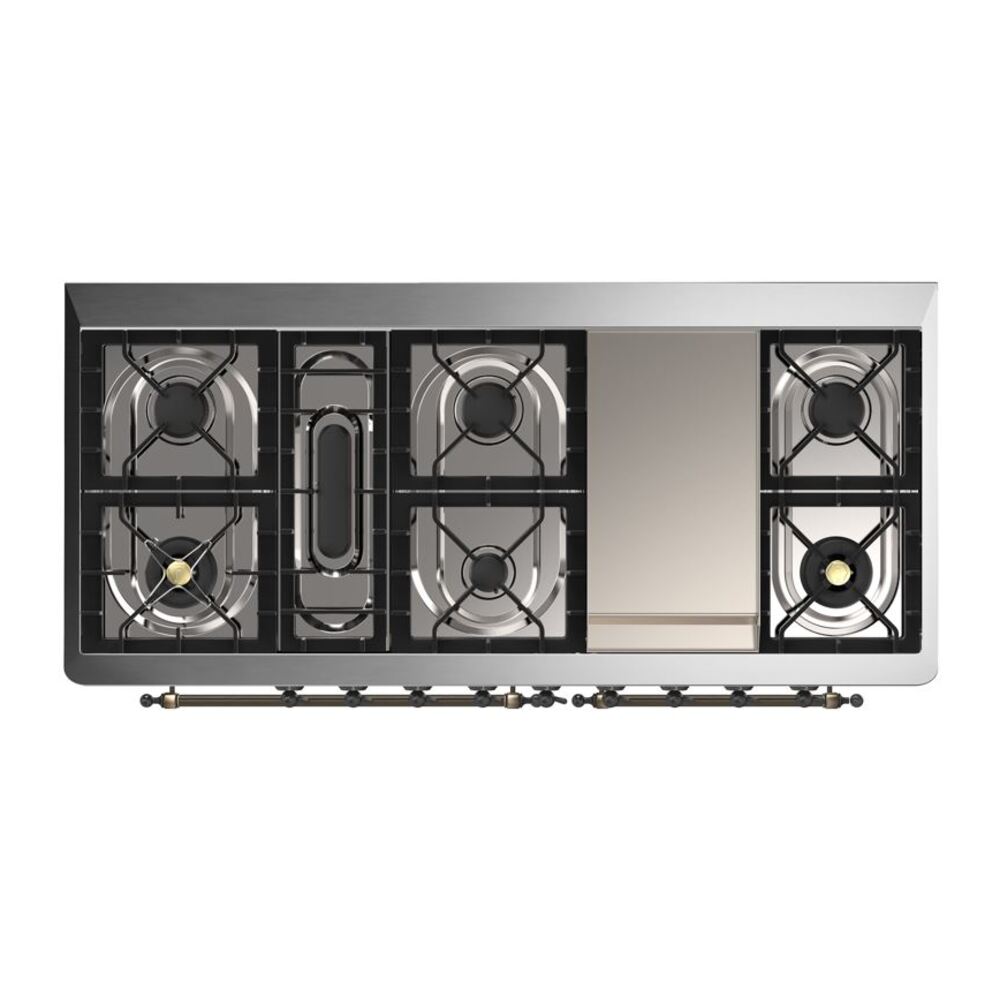 ILVE UM15F Majestic II 60 inch Dual Fuel Range with 9 Burners, Griddle