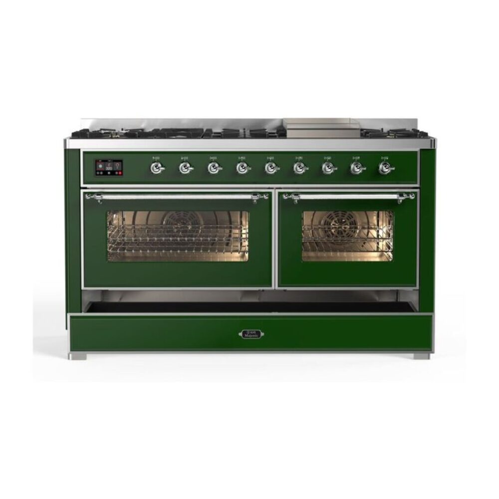 ILVE UM15F Majestic II 60 inch Dual Fuel Range with 9 Burners, Griddle