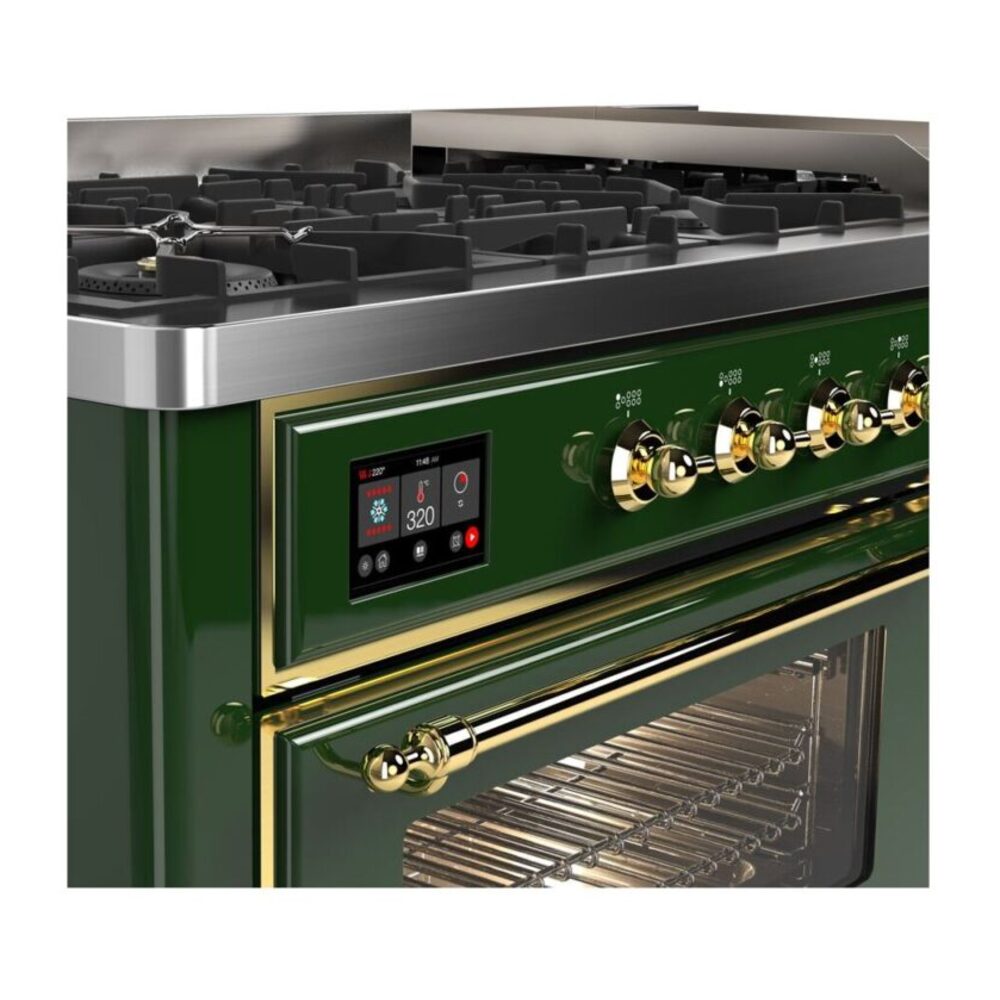 ILVE_UM15FDNS3EGGLP_Majestic_II_60"_Dual_Fuel_Range_Top_Angle