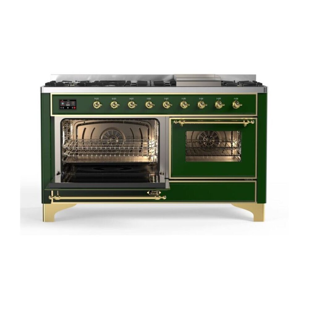 ILVE_UM15FDNS3EGGLP_Majestic_II_60"_Dual_Fuel_Range_Left_Angle