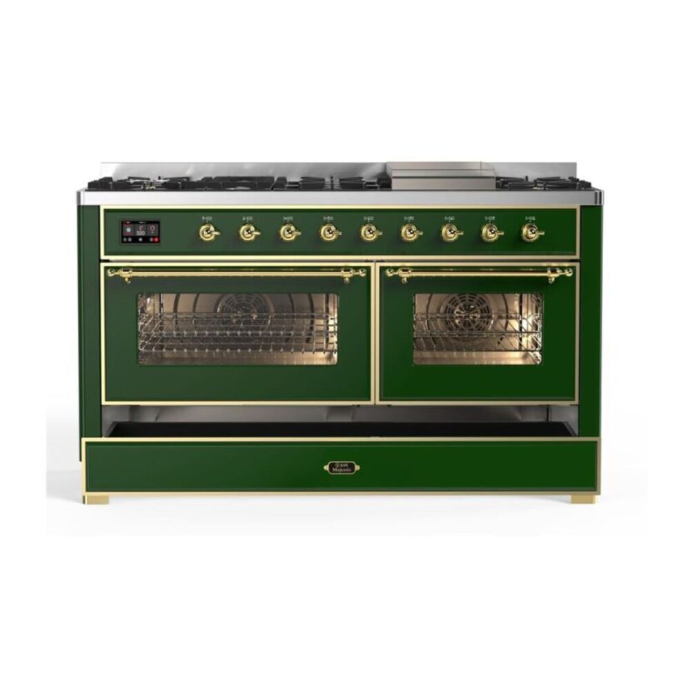 ILVE UM15F Majestic II 60 inch Dual Fuel Range with 9 Burners, Griddle