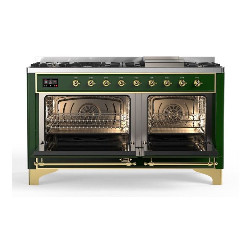 ILVE_UM15FDNS3EGG_Majestic_II_60"_Dual_Fuel_Range_Front_View