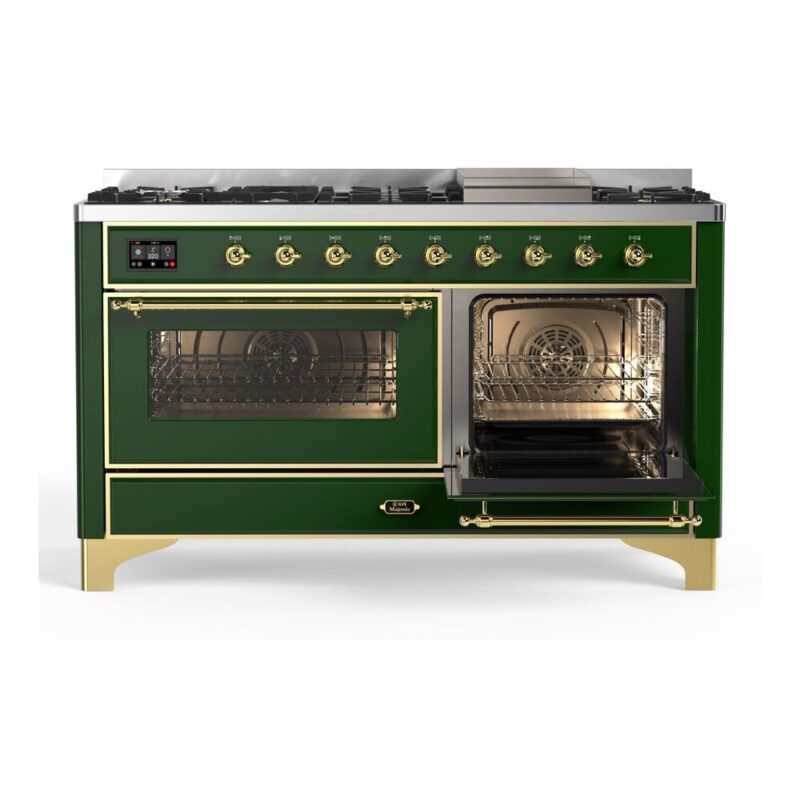 ILVE_UM15FDNS3EGG_Majestic_II_60"_Dual_Fuel_Range_Right_Angle