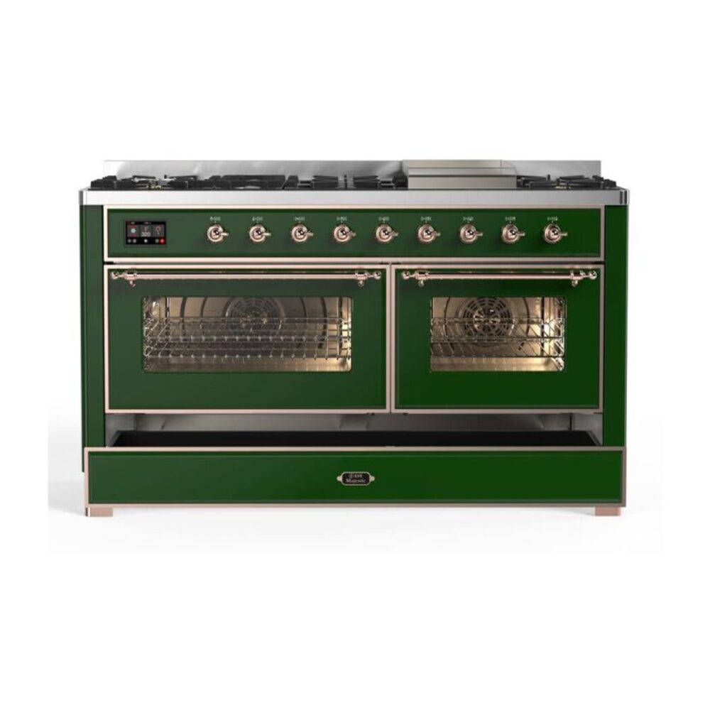 ILVE UM15F Majestic II 60 inch Dual Fuel Range with 9 Burners, Griddle