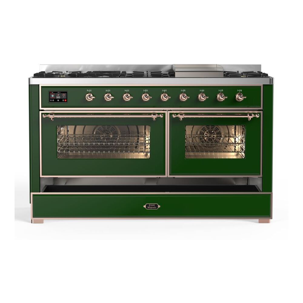ILVE UM15F Majestic II 60 inch Dual Fuel Range with 9 Burners, Griddle