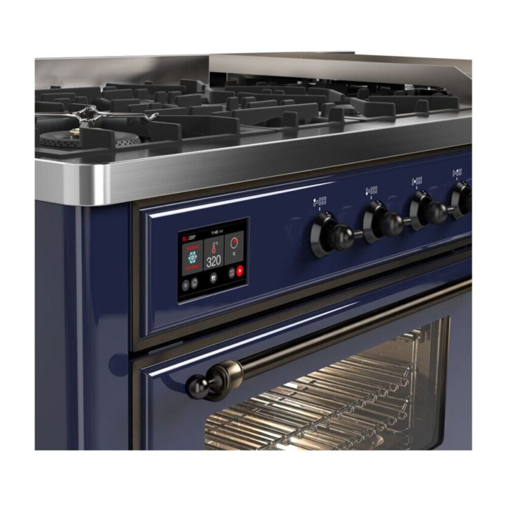 ILVE_UM15FDNS3MBBLP_Majestic_II_60"_Dual_Fuel_Range_Top_Angle