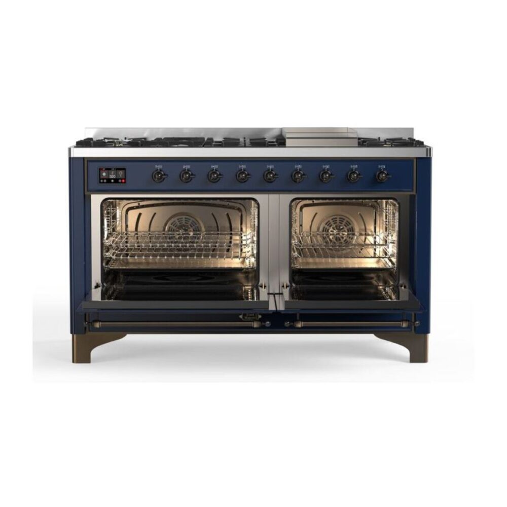 ILVE_UM15FDNS3MBB_Majestic_II_60"_Dual_Fuel_Range_Front_View