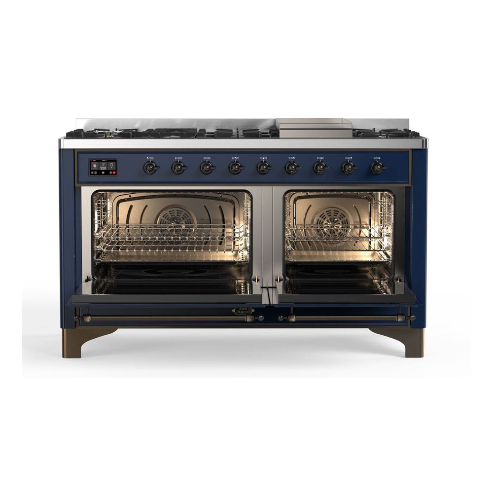 ILVE_UM15FDNS3MBB_Majestic_II_60"_Dual_Fuel_Range_Front_View