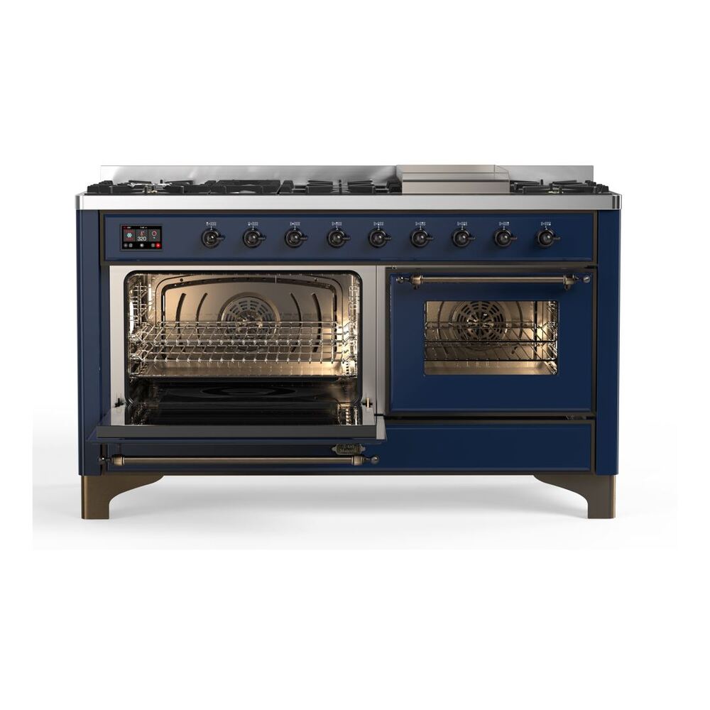 ILVE_UM15FDNS3MBB_Majestic_II_60"_Dual_Fuel_Range_Left_Angle