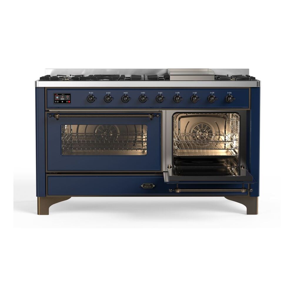 ILVE_UM15FDNS3MBB_Majestic_II_60"_Dual_Fuel_Range_Right_Angle
