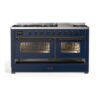 ILVE UM15F Majestic II 60 inch Dual Fuel Range with 9 Burners, Griddle