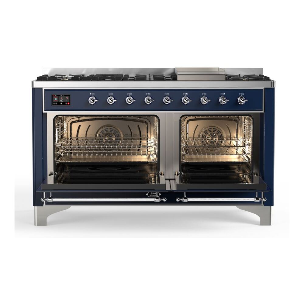 ILVE_UM15FDNS3MBCLP_Majestic_II_60"_Dual_Fuel_Range_Front_View