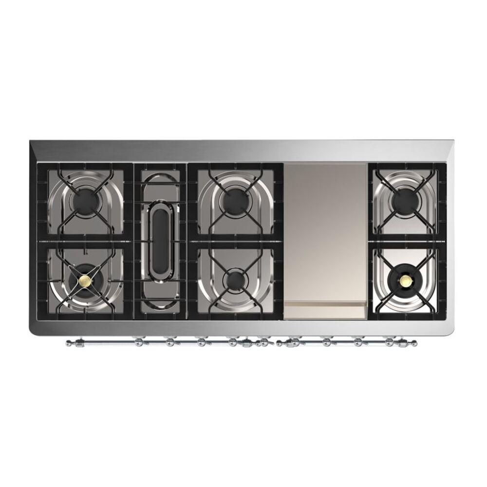 ILVE_UM15FDNS3MBC_Majestic_II_60"_Dual_Fuel_Range_Top_Angle