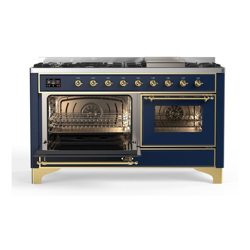 ILVE_UM15FDNS3MBGLP_Majestic_II_60"_Dual_Fuel_Range_Left_Angle