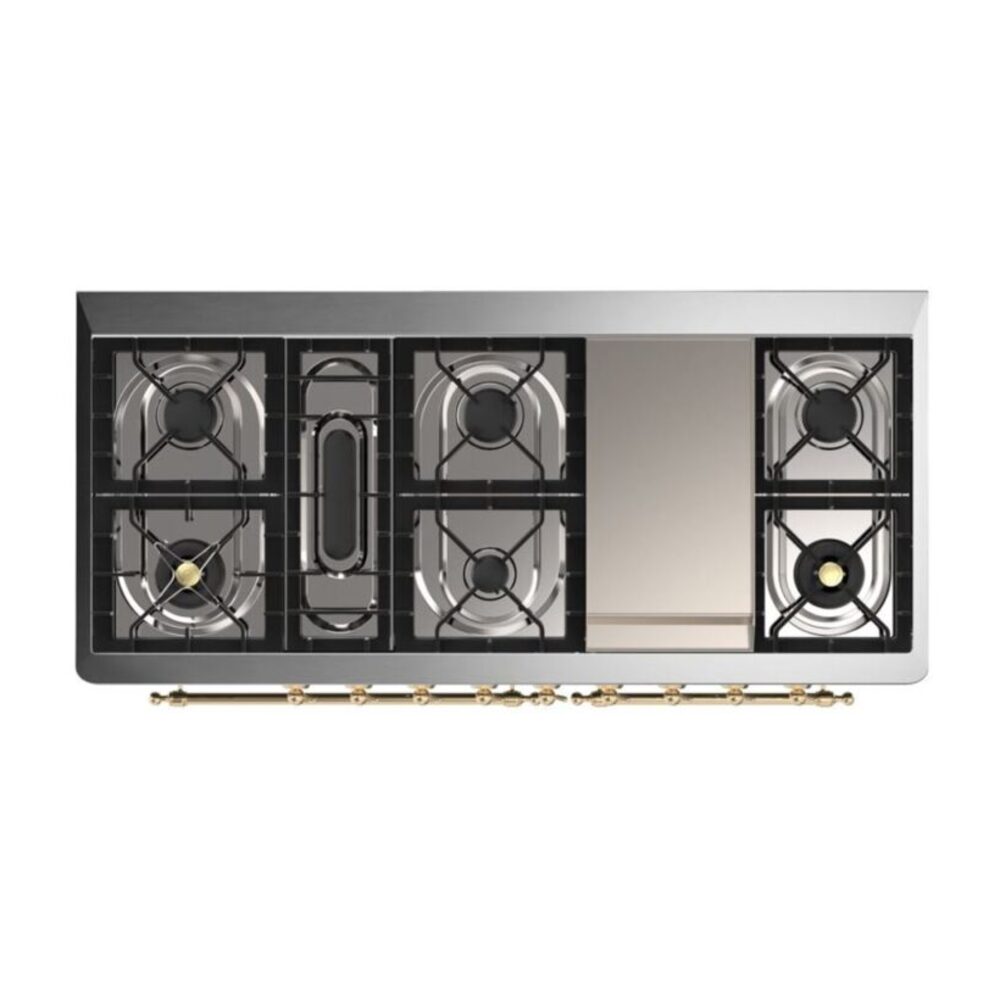 ILVE UM15F Majestic II 60 inch Dual Fuel Range with 9 Burners, Griddle