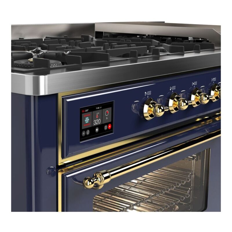 ILVE_UM15FDNS3MBG_Majestic_II_60"_Dual_Fuel_Range_Top_Angle