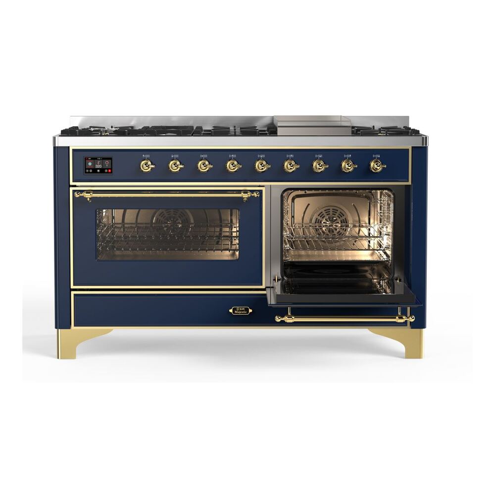 ILVE_UM15FDNS3MBG_Majestic_II_60"_Dual_Fuel_Range_Right_Angle