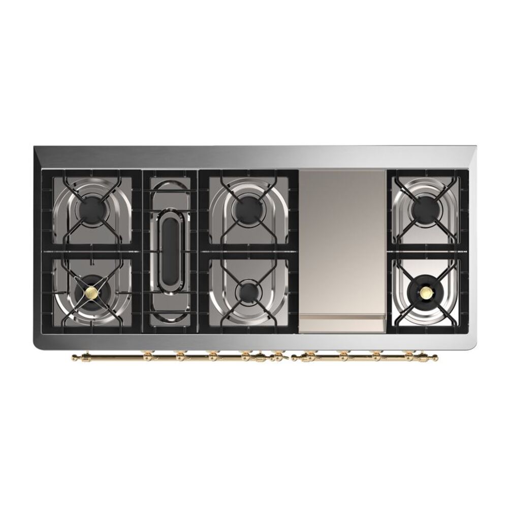 ILVE UM15F Majestic II 60 inch Dual Fuel Range with 9 Burners, Griddle