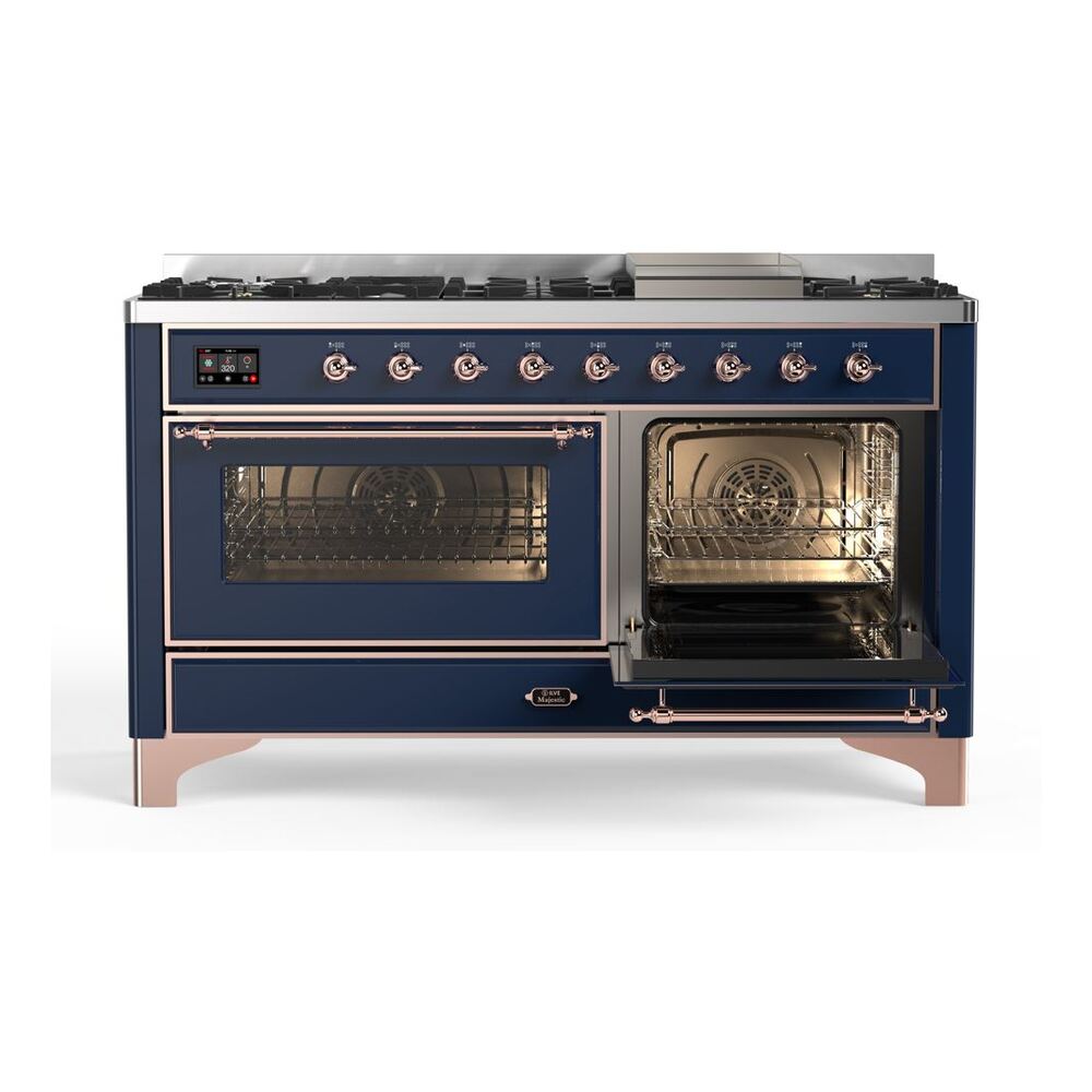 ILVE_UM15FDNS3MBP_Majestic_II_60"_Dual_Fuel_Range_side-oven-door-opened