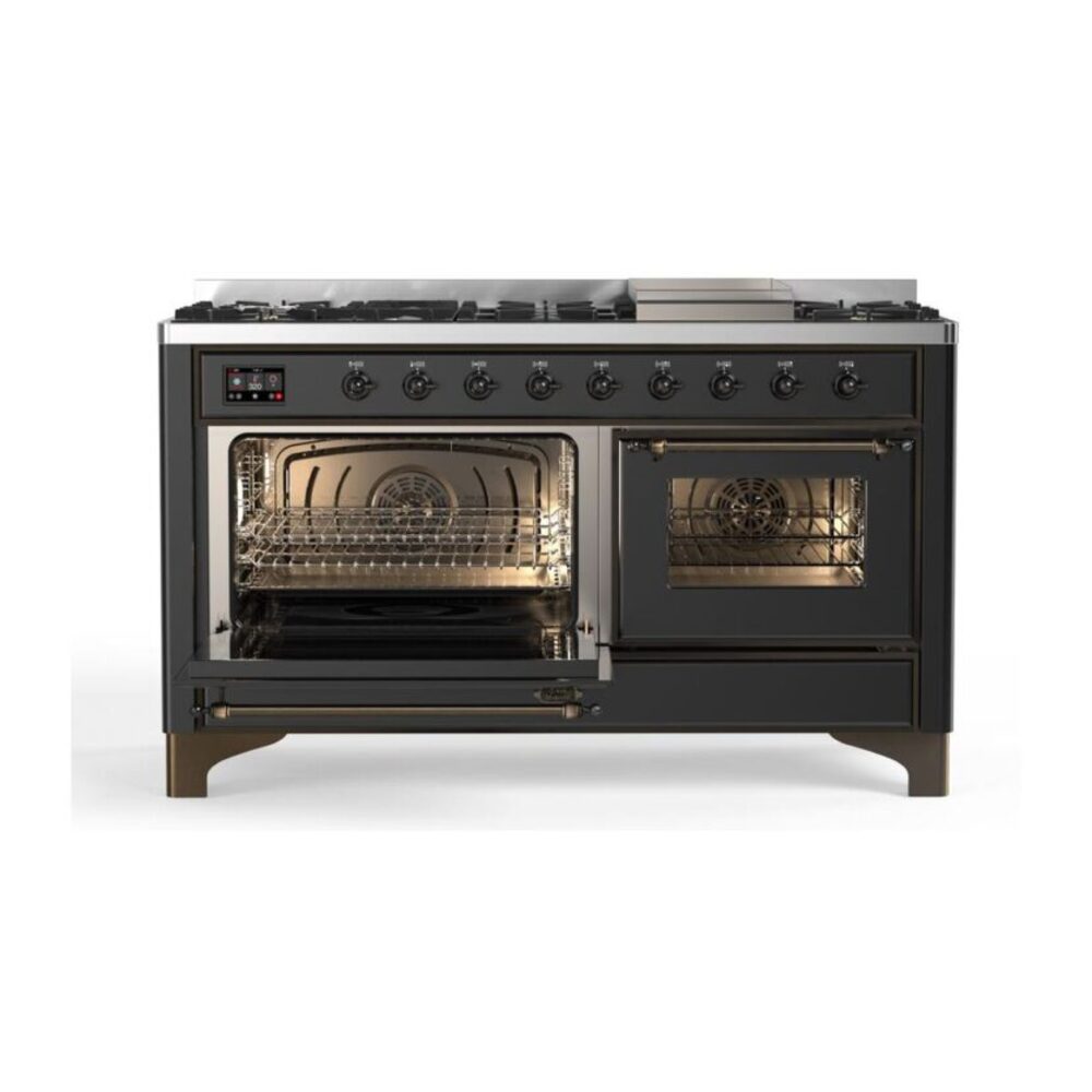 ILVE_UM15FDNS3MGBLP_Majestic_II_60"_Dual_Fuel_Range_Left_Angle