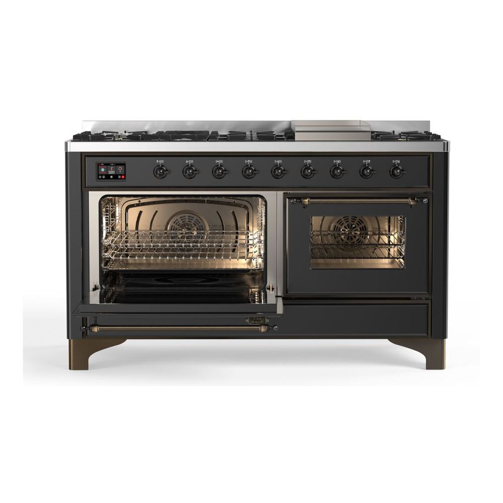 ILVE_UM15FDNS3MGBLP_Majestic_II_60"_Dual_Fuel_Range_Left_Angle