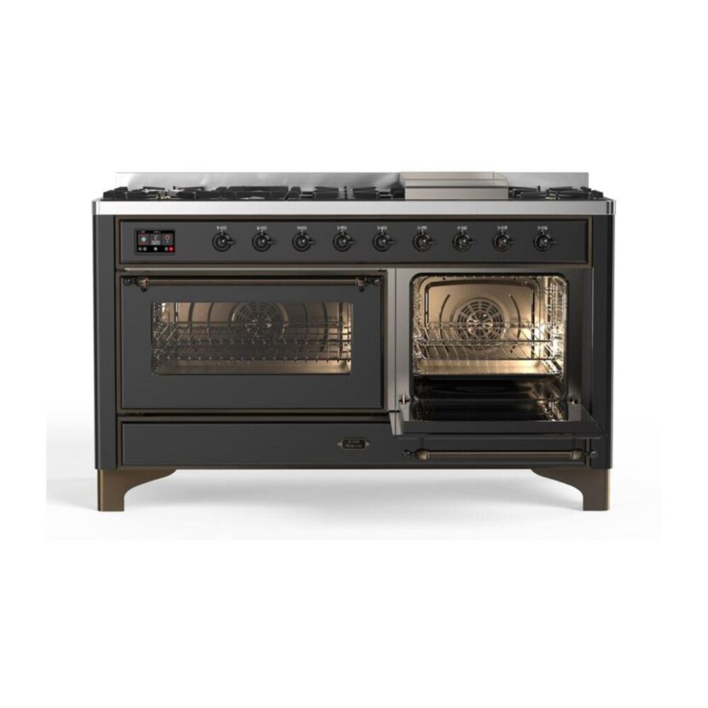 ILVE_UM15FDNS3MGBLP_Majestic_II_60"_Dual_Fuel_Range_Right_Angle