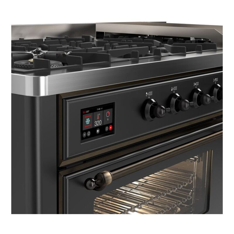 ILVE_UM15FDNS3MGB_Majestic_II_60"_Dual_Fuel_Range_Top_Angle