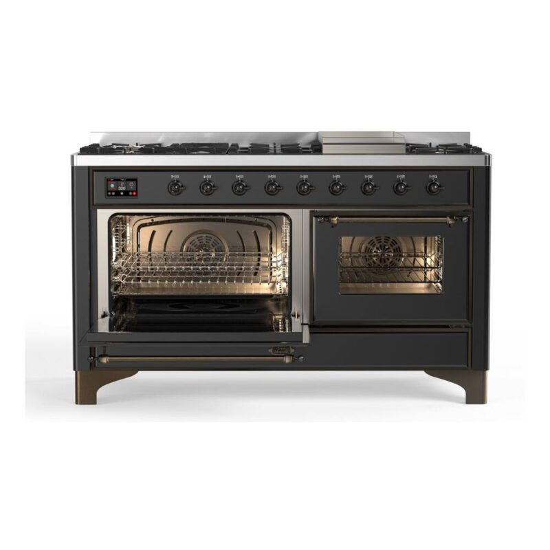 ILVE_UM15FDNS3MGB_Majestic_II_60"_Dual_Fuel_Range_Left_Angle