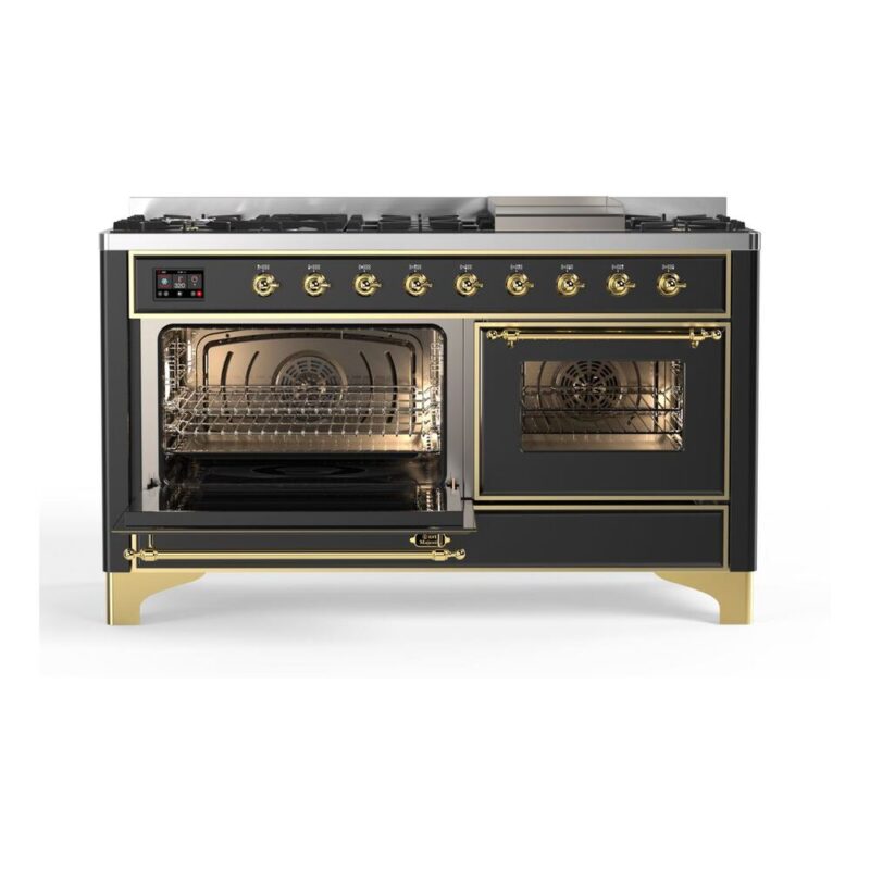 ILVE_UM15FDNS3MGGLP_Majestic_II_60"_Dual_Fuel_Range_Left_Angle