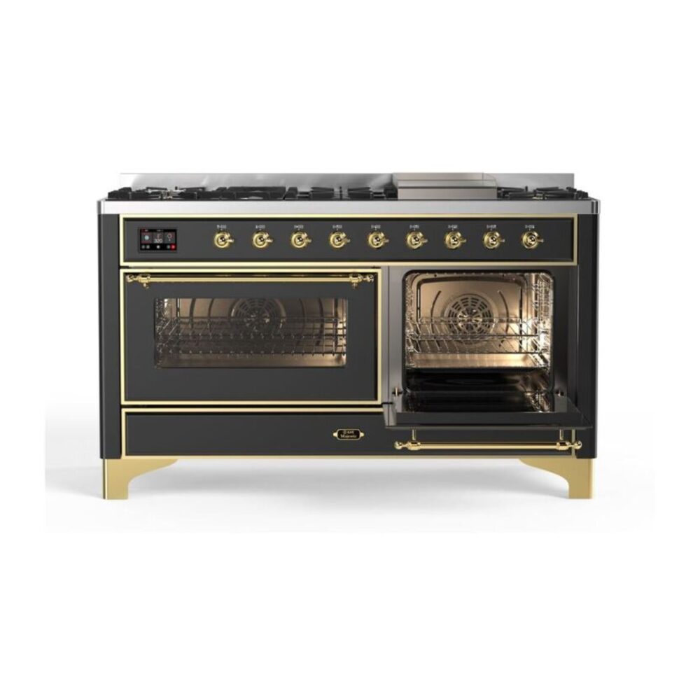 ILVE_UM15FDNS3MGGLP_Majestic_II_60"_Dual_Fuel_Range_Right_Angle
