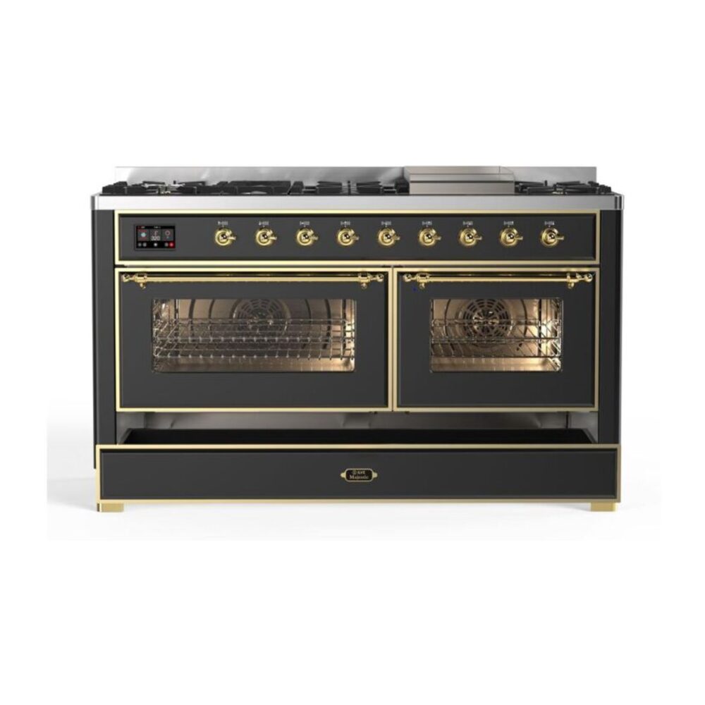 ILVE UM15F Majestic II 60 inch Dual Fuel Range with 9 Burners, Griddle
