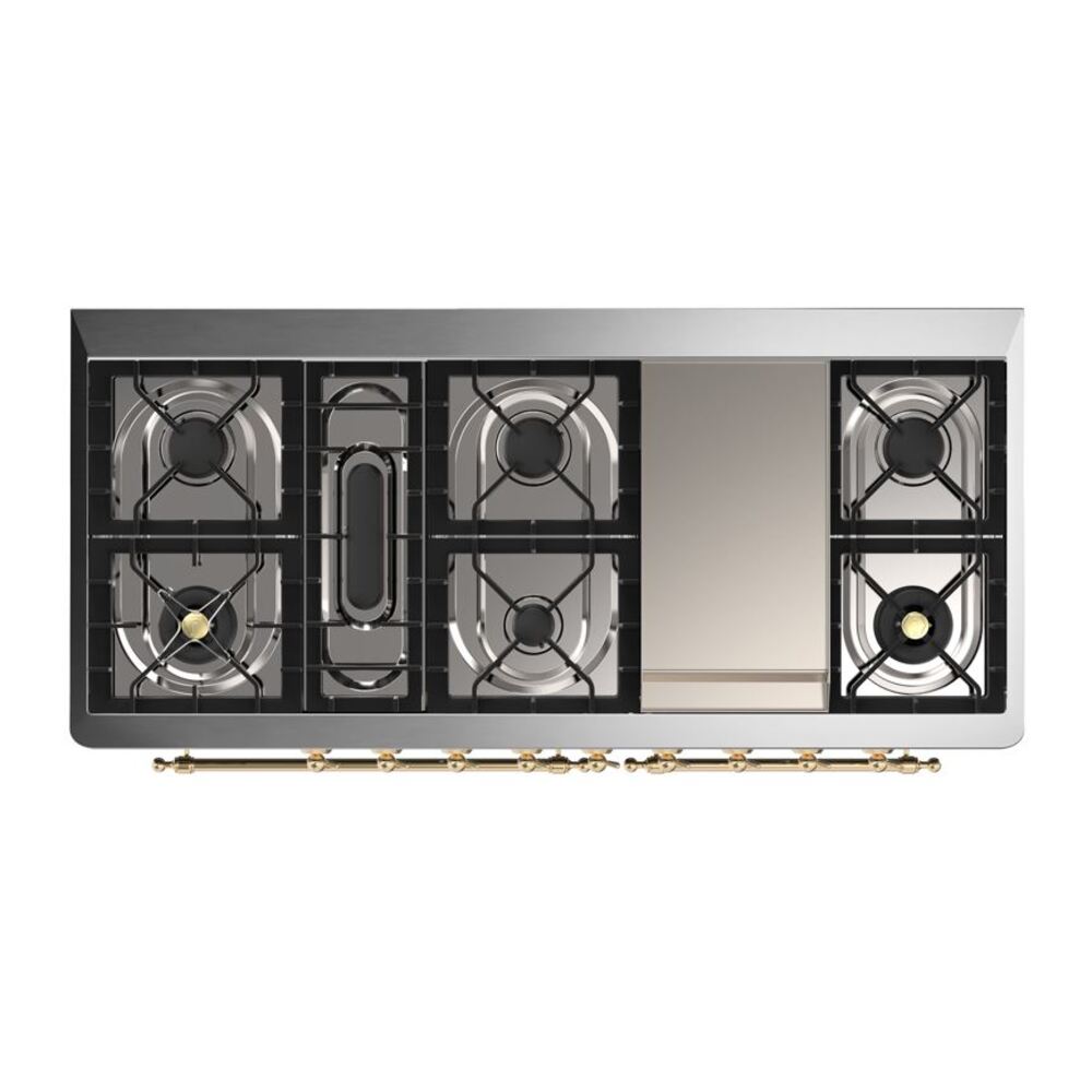 ILVE UM15F Majestic II 60 inch Dual Fuel Range with 9 Burners, Griddle