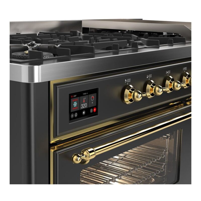 ILVE_UM15FDNS3MGG_Majestic_II_60_Dual_Fuel_Range_Top_Angle