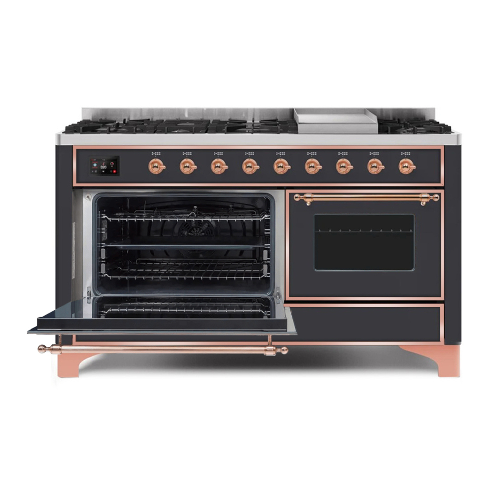 ILVE_UM15FDNS3MGPLP_Majestic_II_60"_Dual_Fuel_Range_main-oven-door-opened