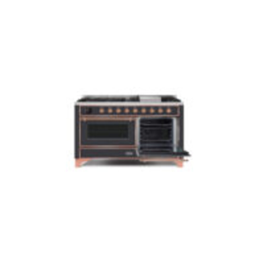 ILVE_UM15FDNS3MGPLP_Majestic_II_60"_Dual_Fuel_Range_side-oven-door-opened