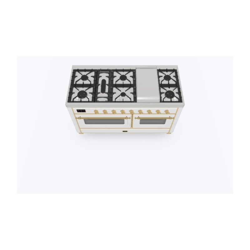 ILVE_UM15FDNS3RAGLP_Majestic_II_60"_Dual_Fuel_Range_Top_Angle