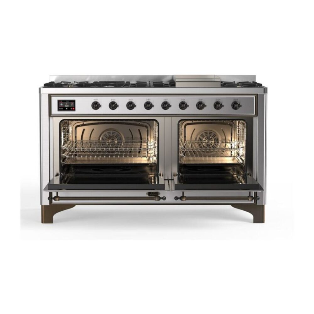 ILVE_UM15FDNS3SSBLP_Majestic_II_60"_Dual_Fuel_Range_Front_View
