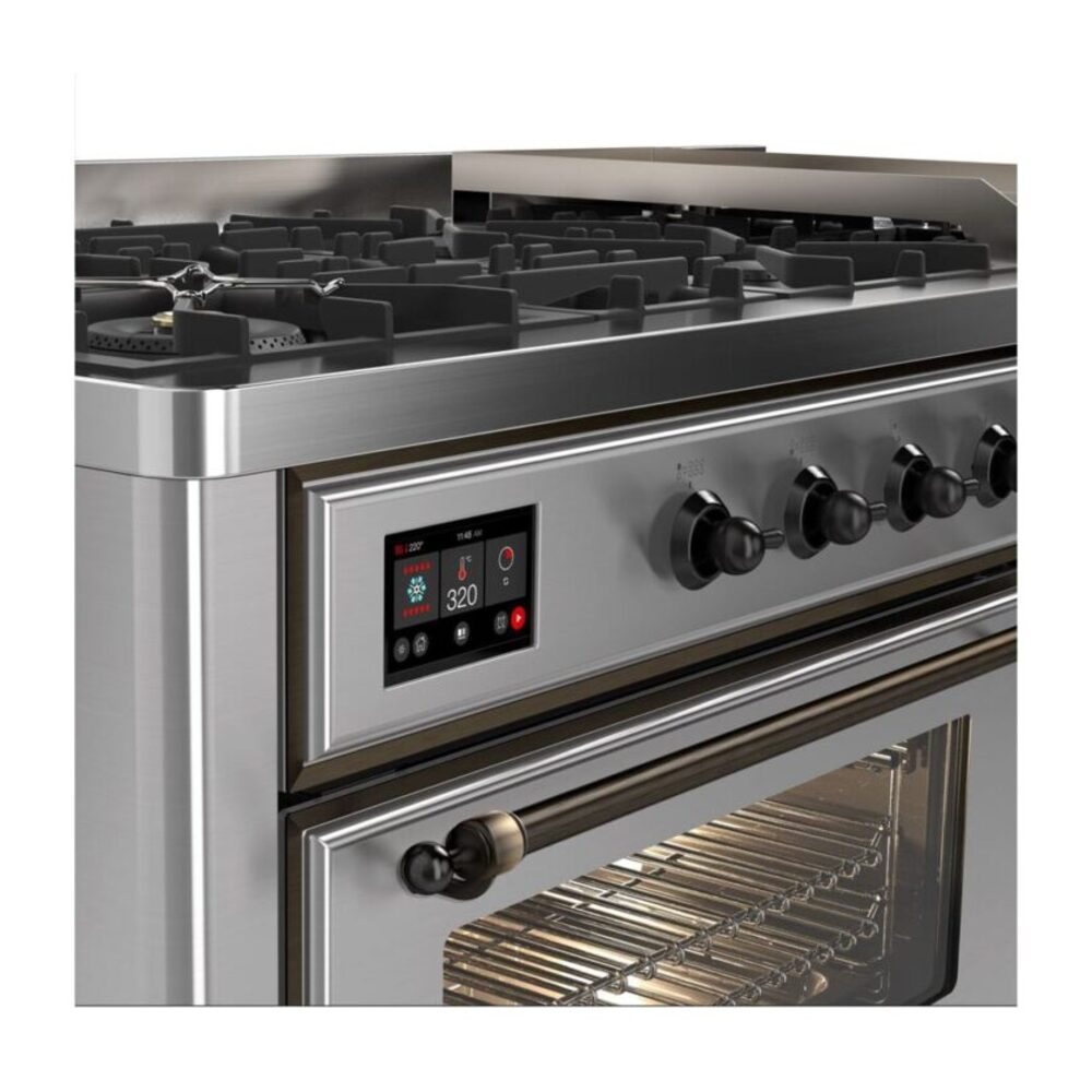 ILVE_UM15FDNS3SSBLP_Majestic_II_60"_Dual_Fuel_Range_Top_Angle