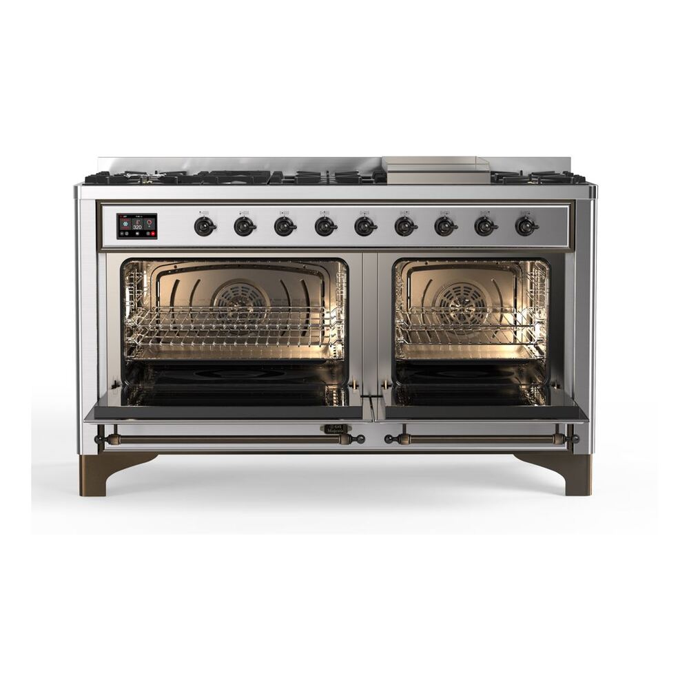 ILVE_UM15FDNS3SSB_Majestic_II_60_Dual_Fuel_Range_Front_View