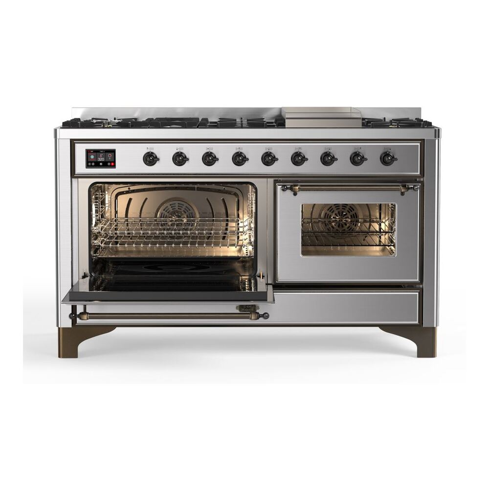 ILVE_UM15FDNS3SSB_Majestic_II_60_Dual_Fuel_Range_Left_Angle