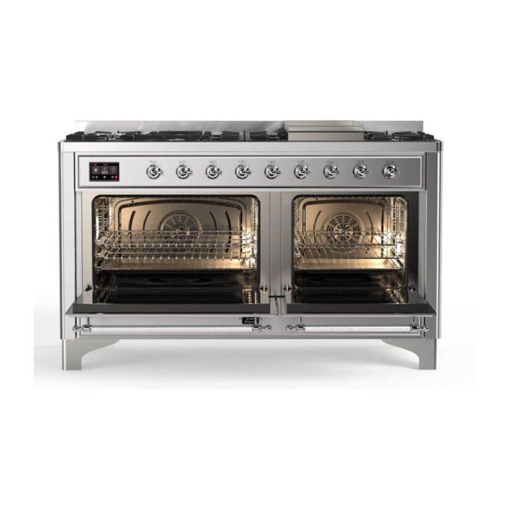 ILVE_UM15FDNS3SSCLP_Majestic_II_60"_Dual_Fuel_Range_Front_View