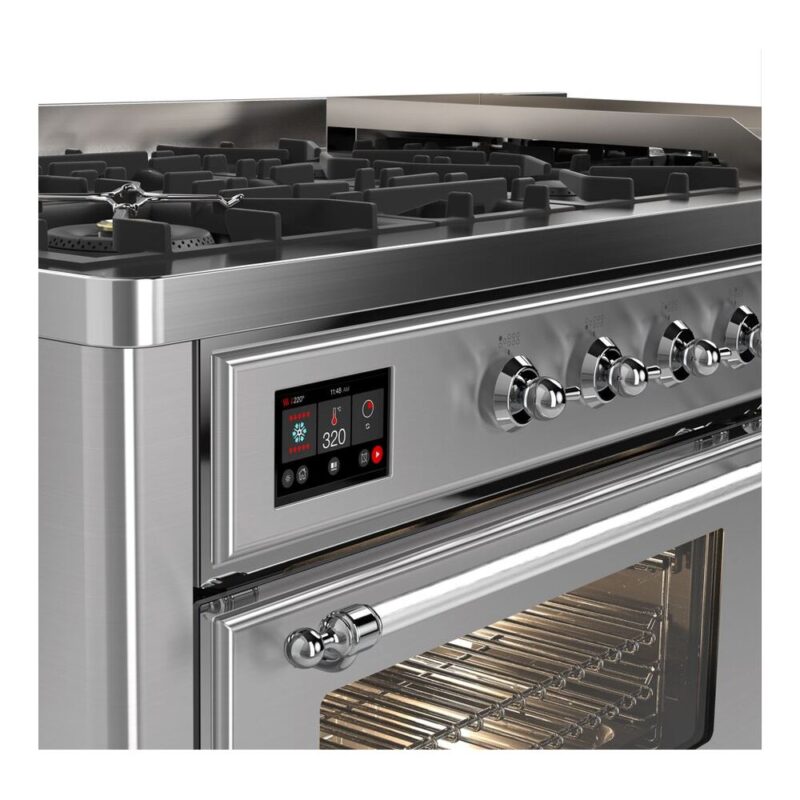 ILVE UM15F Majestic II 60 inch Dual Fuel Range with 9 Burners, Griddle