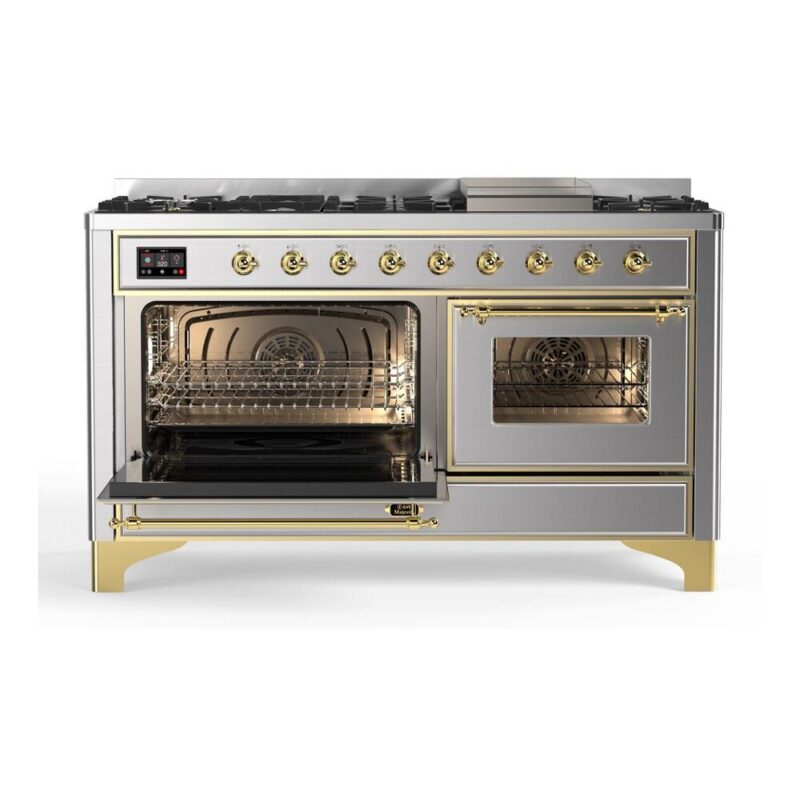 ILVE_UM15FDNS3SSG_Majestic_II_60_Dual_Fuel_Range_Top_Angle