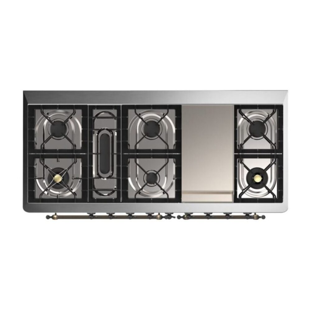 ILVE UM15F Majestic II 60 inch Dual Fuel Range with 9 Burners, Griddle