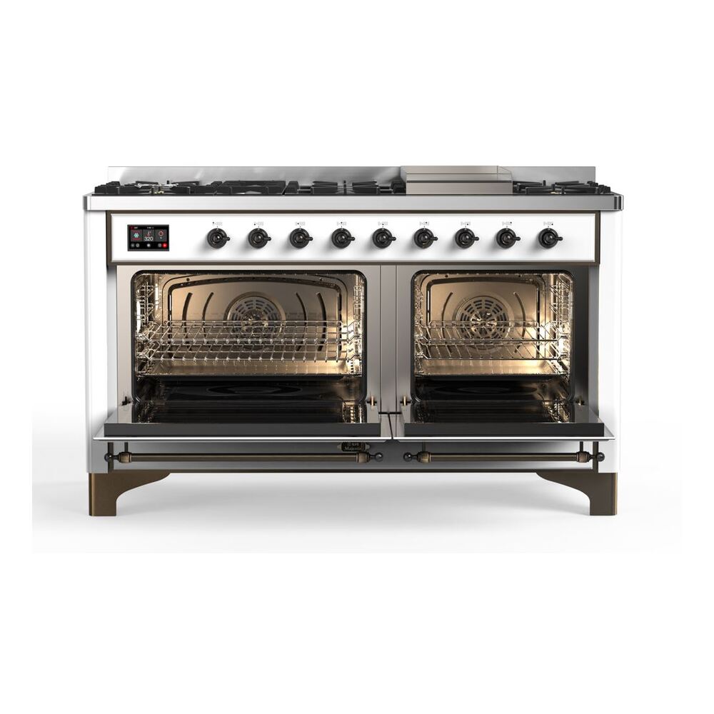 ILVE_UM15FDNS3WHB_Majestic_II_60_Dual_Fuel_Range_Front_View