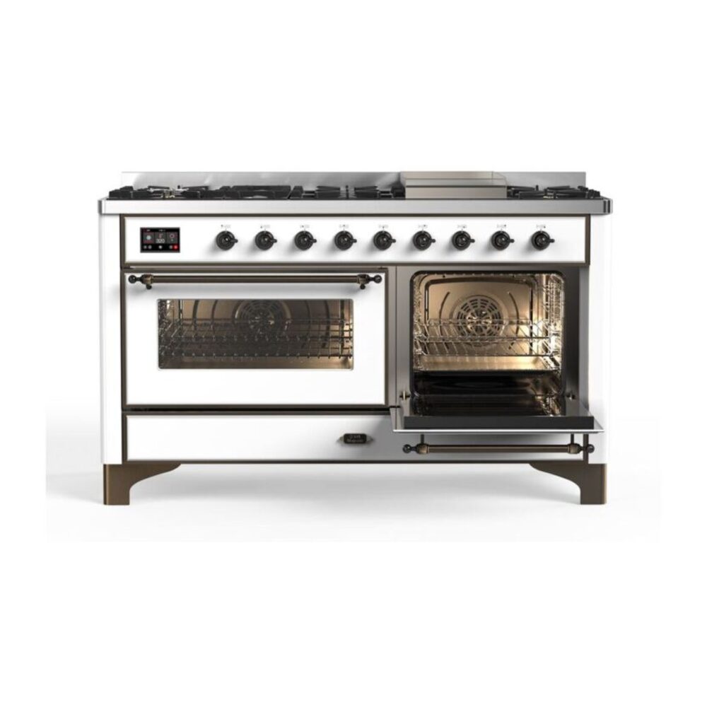ILVE_UM15FDNS3WHB_Majestic_II_60"_Dual_Fuel_Range_Right_Angle