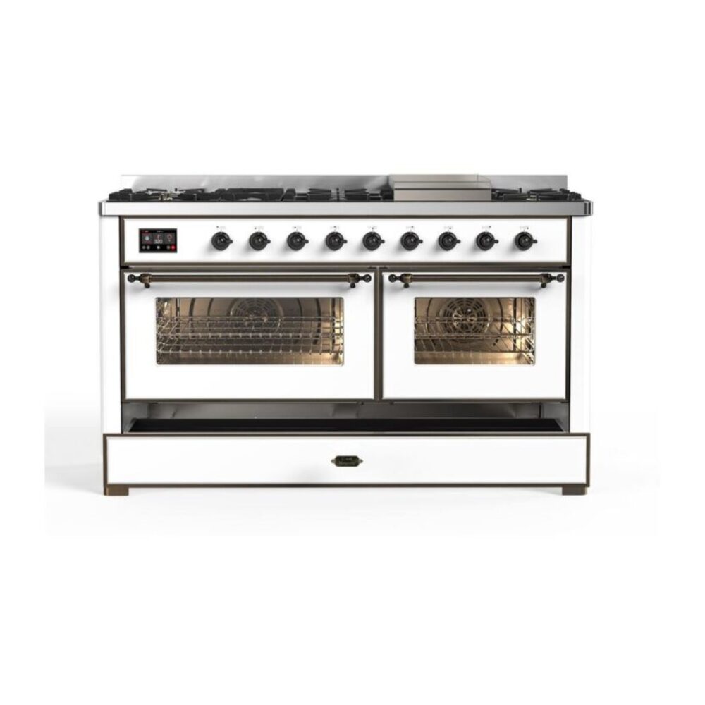 ILVE UM15F Majestic II 60 inch Dual Fuel Range with 9 Burners, Griddle