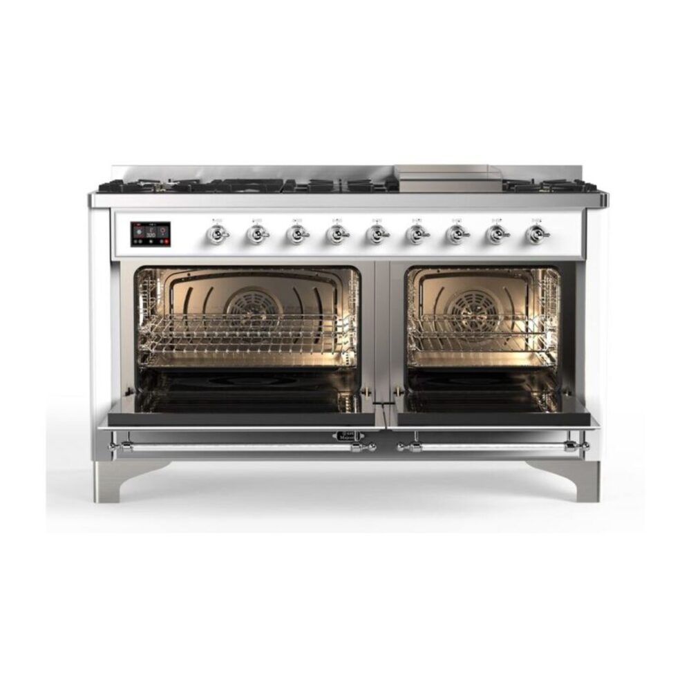 ILVE_UM15FDNS3WHC_Majestic_II_60_Dual_Fuel_Range_oven-doors-opened