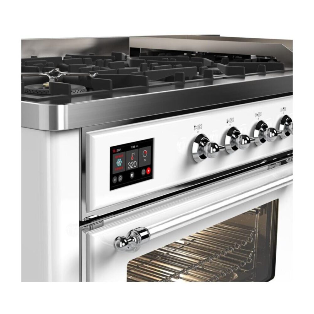 ILVE_UM15FDNS3WHC_Majestic_II_60_Dual_Fuel_Range_main-oven-door-opened