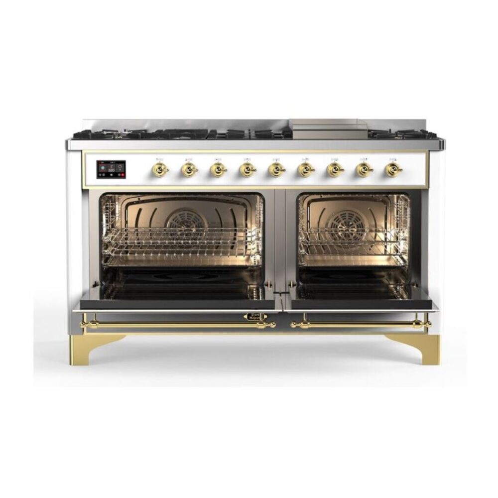 ILVE UM15F Majestic II 60 inch Dual Fuel Range with 9 Burners, Griddle